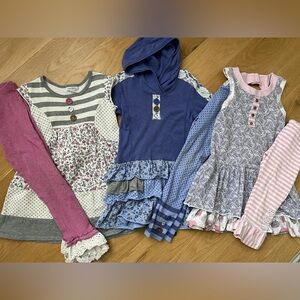 Lot of Naartjie dresses and leggings, size 7/6